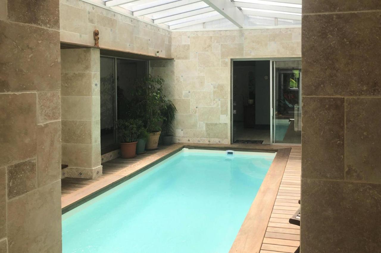 Holiday Home With Indoor Pool, Le Porge Luaran gambar
