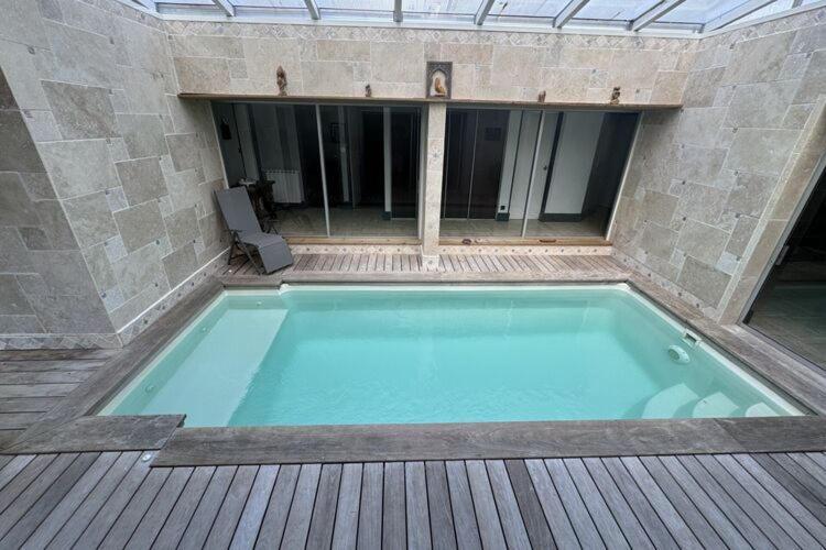 Holiday Home With Indoor Pool, Le Porge Luaran gambar